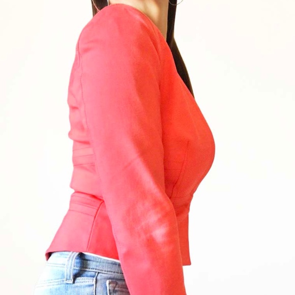 MARCIANO Bright Coral Bolero Blazer  NWOT - Picture 2 of 13